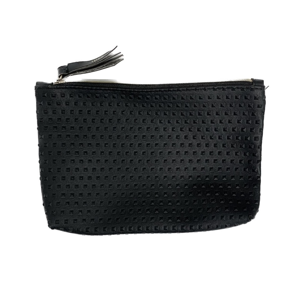 3 for $15 ⭐️ Ipsy | “Boss Babe” Spikey Faux Leather Mini Makeup Bag in Black